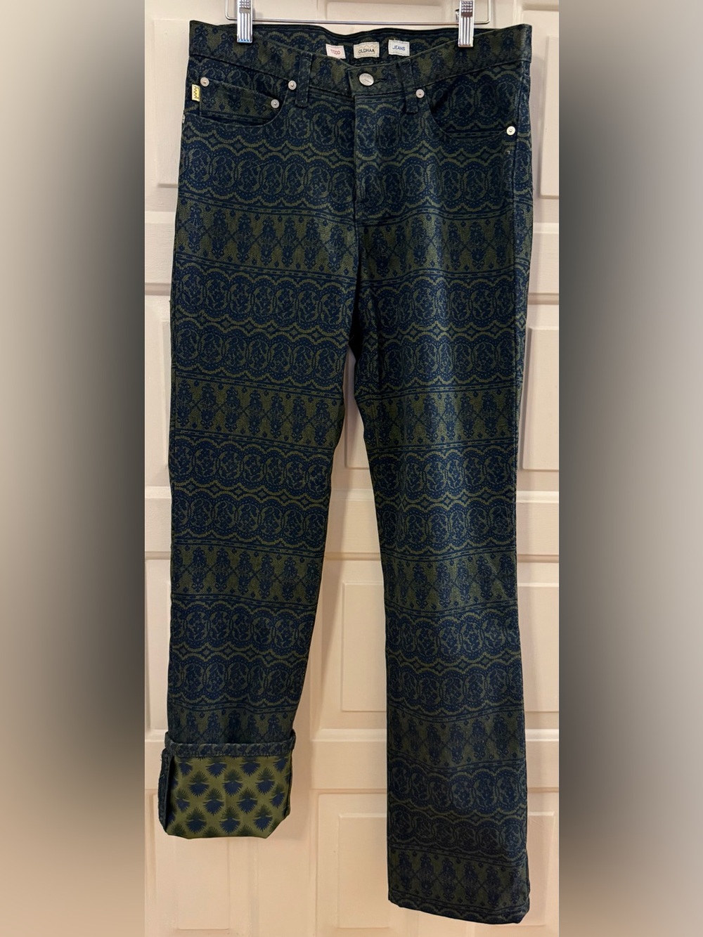 VTG 90’s Todd Oldham Lace Print Rigid Jeans size 30